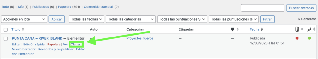 Duplicar páginas en Wordpress en 5 pasos 5 Clonar Entradas Y Páginas En Wordpress Con Un Clic.